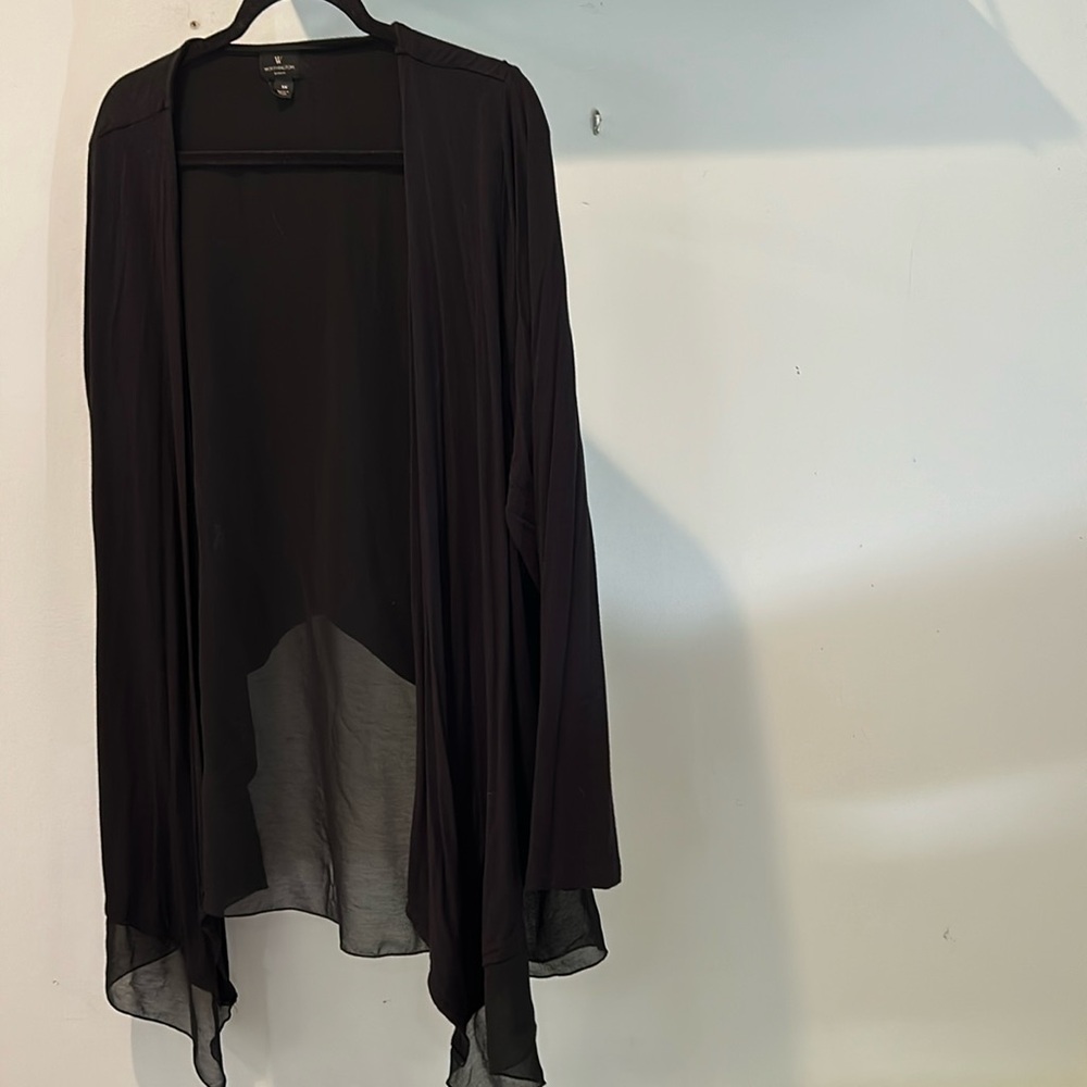 Women’s light weight open front top. Perfect to take on a night out.